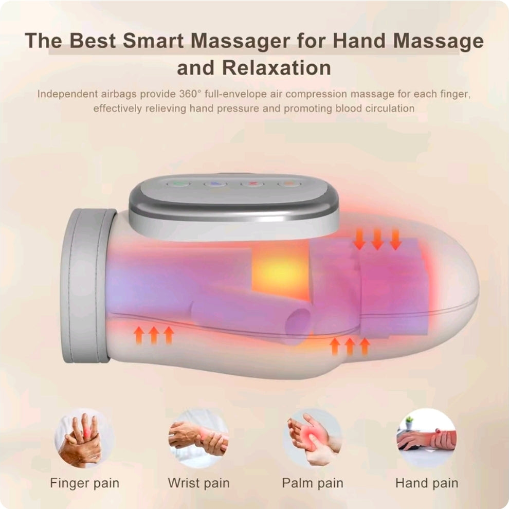 Ultimate Hand Massager with Airbag Compression & Vibration - Relaxing Glove for Wrist, Palm, and Finger Relief - Perfect Gift for Men & Women