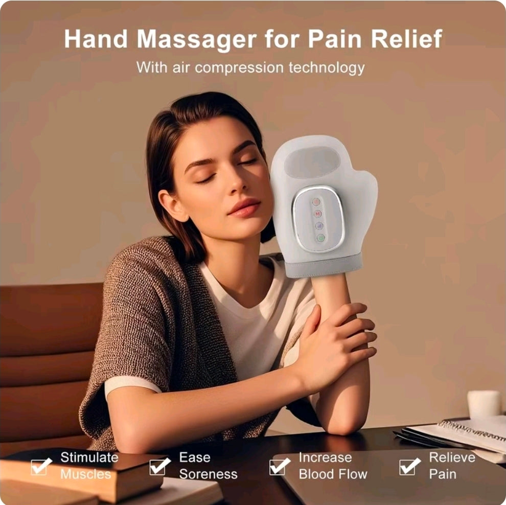 Ultimate Hand Massager with Airbag Compression & Vibration - Relaxing Glove for Wrist, Palm, and Finger Relief - Perfect Gift for Men & Women
