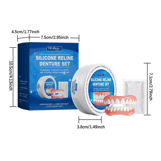 Transform Your Smile with Soft Silicone Dentures - Perfect Fit for Oral Hygiene and Whitening